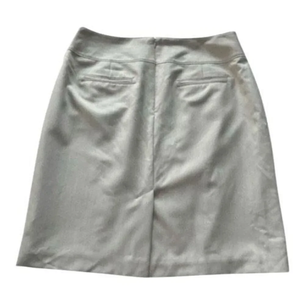 Worthington Beige Pencil Above Knee Length Skirt Size 12 Back Zip Formal Career